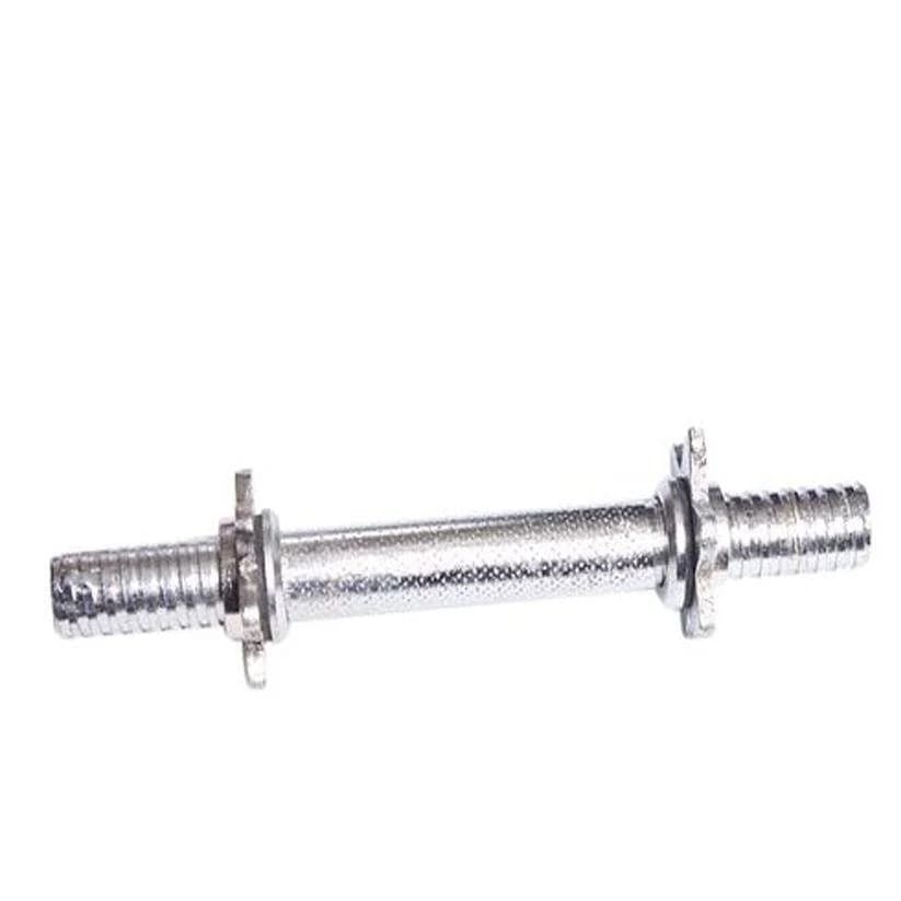 10-Inch Heavy Duty Chrome Dumbbell Bar (1 Piece) with Star-Lock Collars – Silver — photo 2