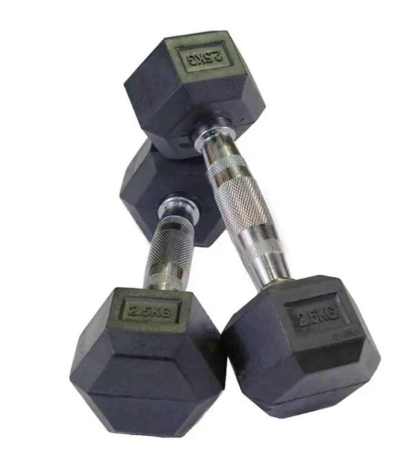 2.5 kg Hex Dumbbells – 1 Pair for Home Workouts