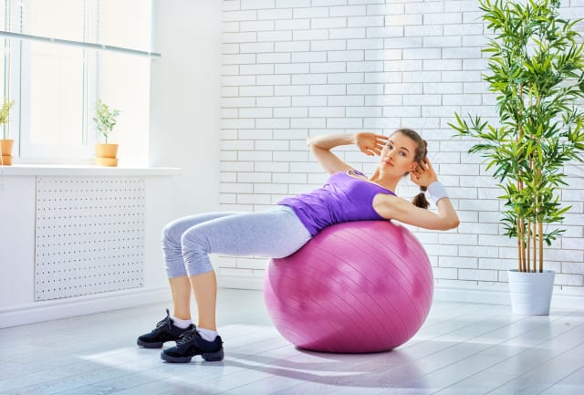 Durable PVC Yoga Ball for Home Gym-75cm- Plain – ANQUR Shop