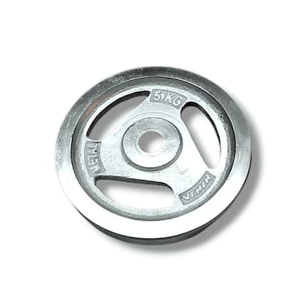 5 kg Silver Dumbbell – Home Gym Weight Plate