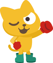 Studycat with boxing gloves