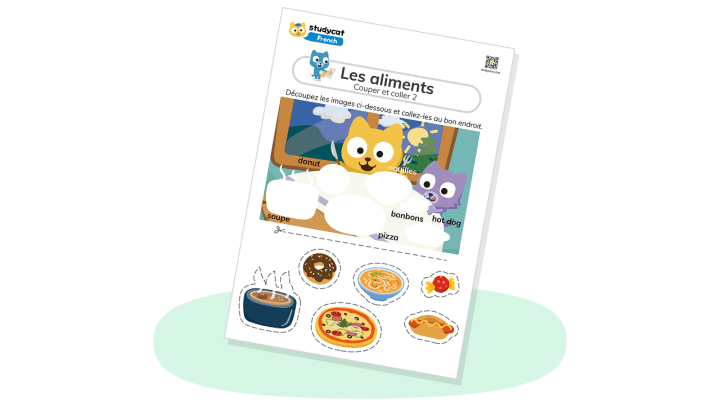 Food cut and stick worksheet 2
