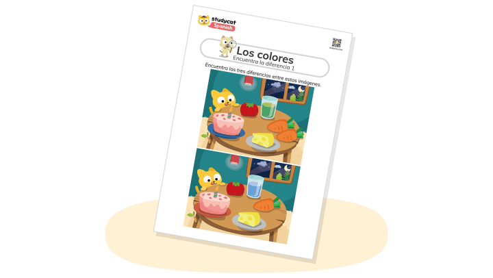 Spot the difference colors worksheet #1 for kids | Fun Spanish with ...
