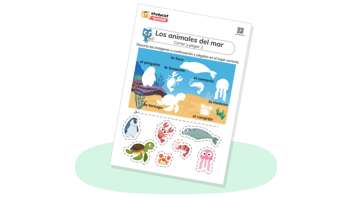 Sea animals cut and stick 2