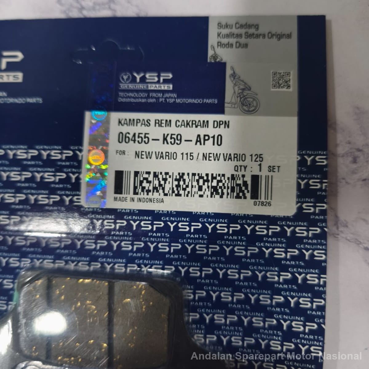 Foto Kampas Rem Cakram Diskpad Press IMM-06455-K59-AP10