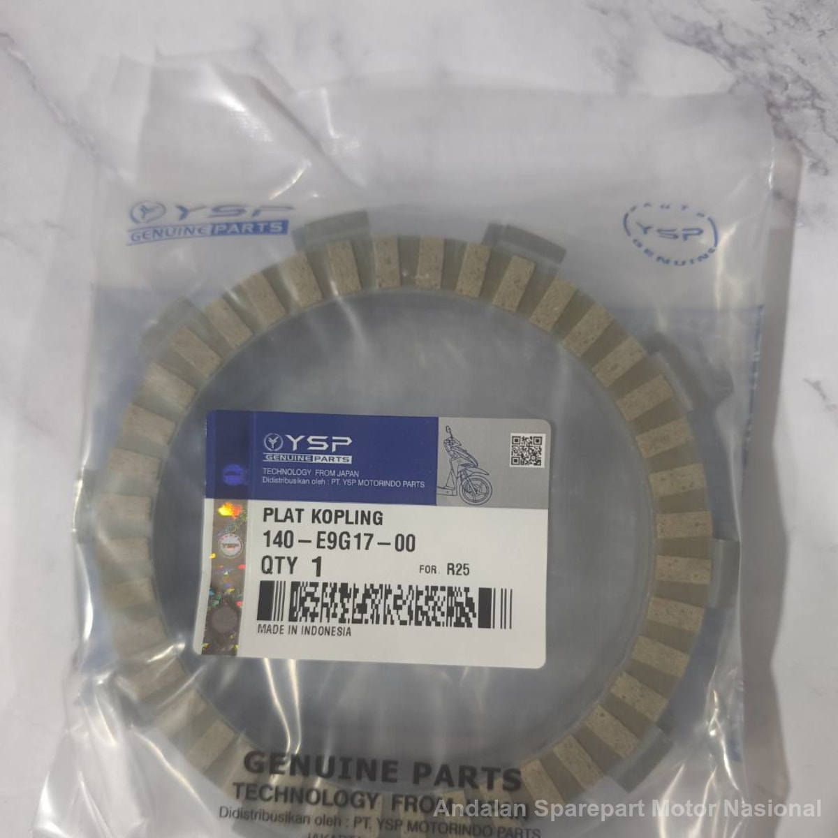 Foto Plat Kopling R25 1WD 140-E9G17-00 Ori FCC YSP Genuine 140-E9G17-00