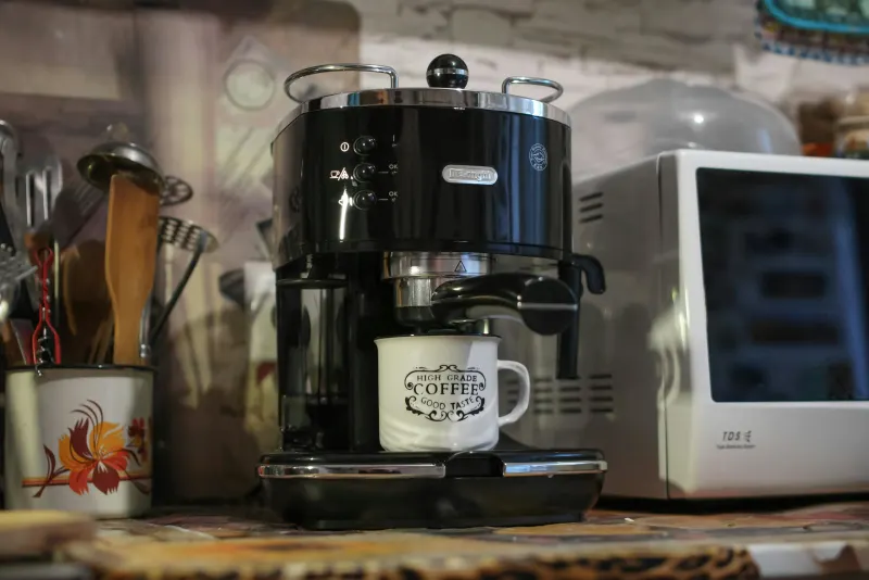 Coffee machines on counter