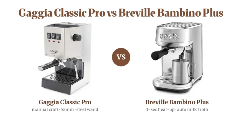 Gaggia Classic Pro vs Breville Bambino Plus (2026)