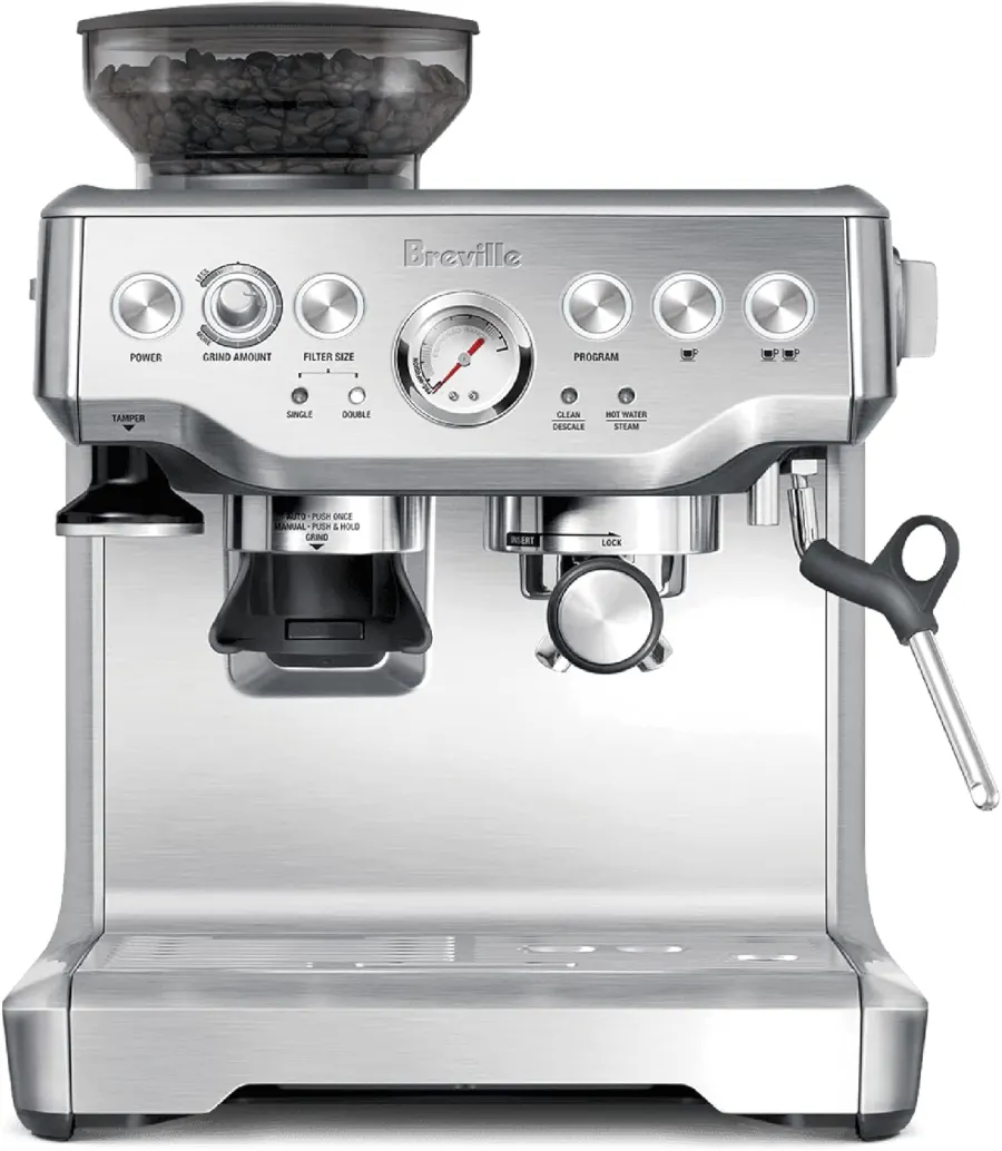 Breville Barista Express all-in-one espresso machine with built-in grinder