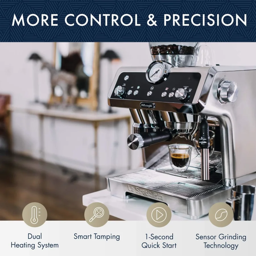 De'Longhi La Specialista with Smart Tamping Station in action