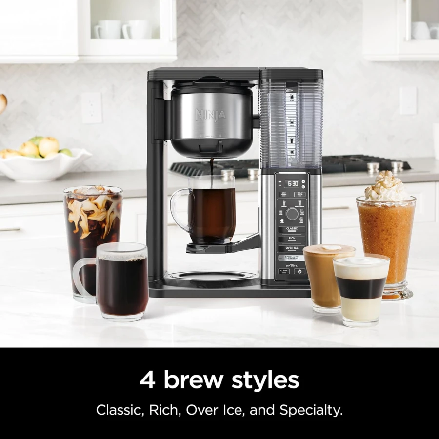 Ninja Specialty Coffee Maker with fold-away frother and multiple brew styles