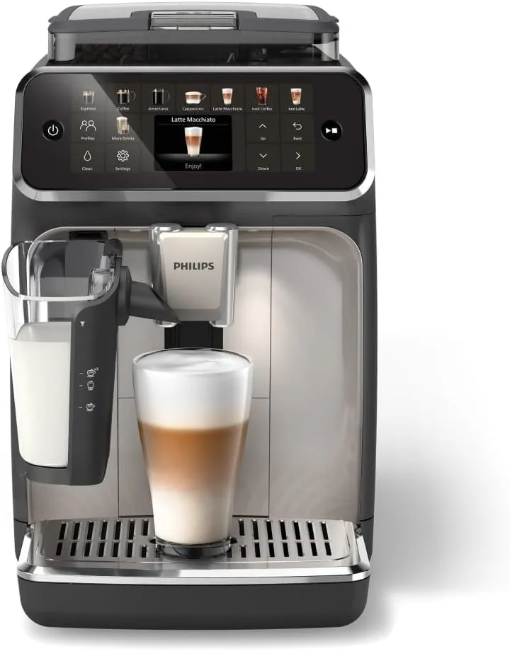 Philips 5500 LatteGo super-automatic espresso machine with color touch display