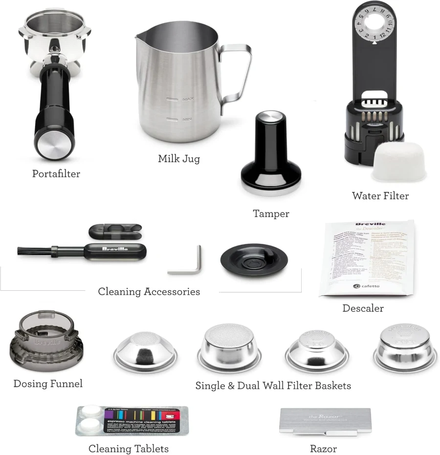 Breville Barista Pro accessories and what's in the box