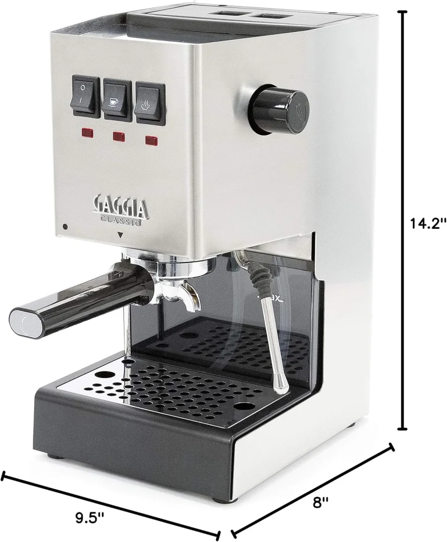 Gaggia Classic Pro dimensions and internal layout overview