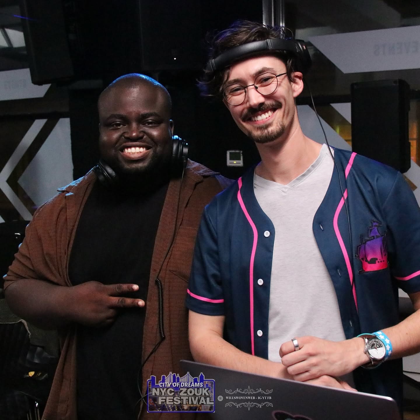DJ Sprenk performing in New York City 2025 with Efosa