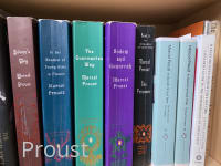 collection of Marcel Proust books on shelf