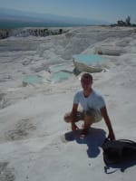 Picture of Damien Saunders at Pammukale Turkey in 2004
