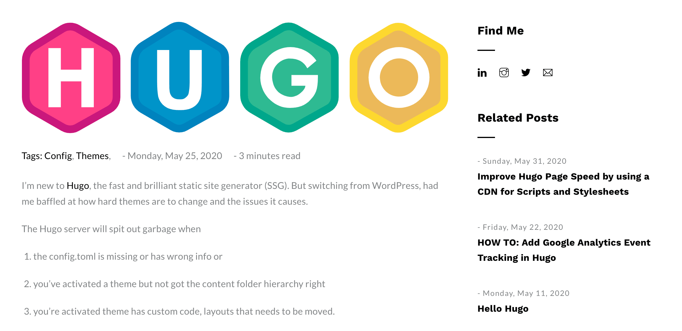 Hugo Related Posts Hugo Related Posts