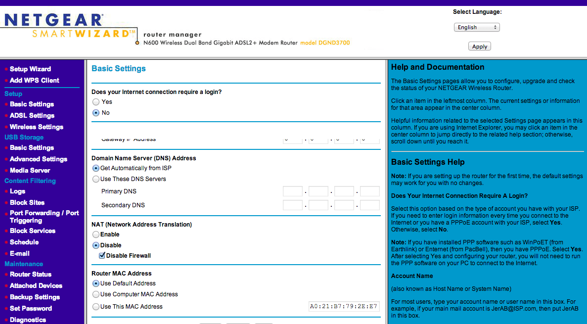Netgear Router Basic Settings Netgear Router Basic Settings