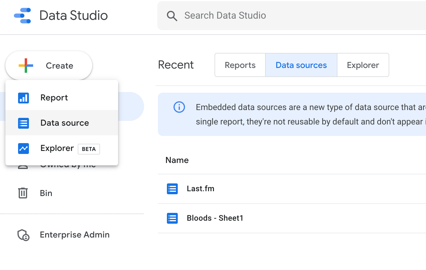 Lastfm Google Data Studio create Lastfm Google Data Studio create