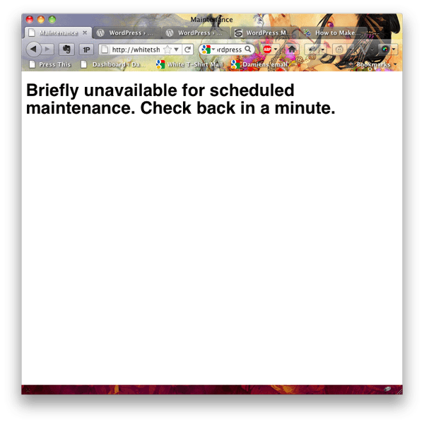 WordPress Maintenance Mode WordPress Maintenance Mode