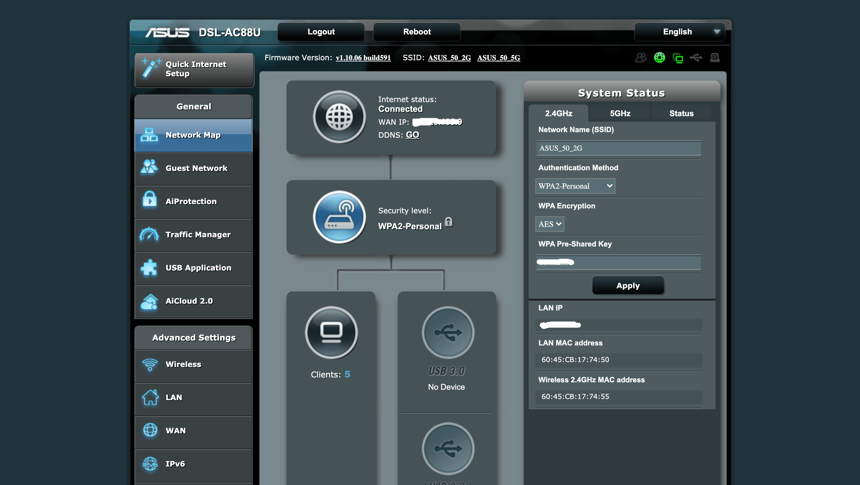 Asus DSL AC88U Home Asus DSL AC88U Home