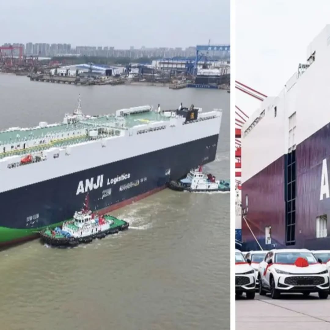 Kapal Terbesar Dunia Anji Ansheng Dorong Logistik Mobil Hijau Berteknologi Canggih