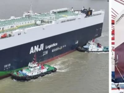 Kapal Terbesar Dunia Anji Ansheng Dorong Logistik Mobil Hijau Berteknologi Canggih