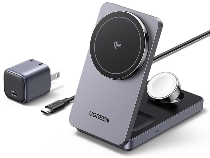 Ugreen MagFlow Qi2 Stasiun Pengisian 3-Dalam-1 untuk iPhone 16