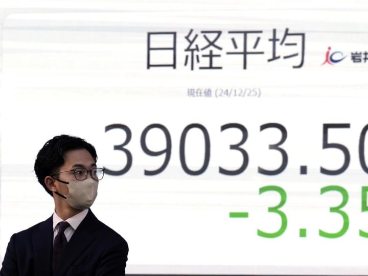 Pasar saham hari ini: Saham Asia sebagian besar turun, dengan sebagian besar pasar dunia tutup untuk Natal.
