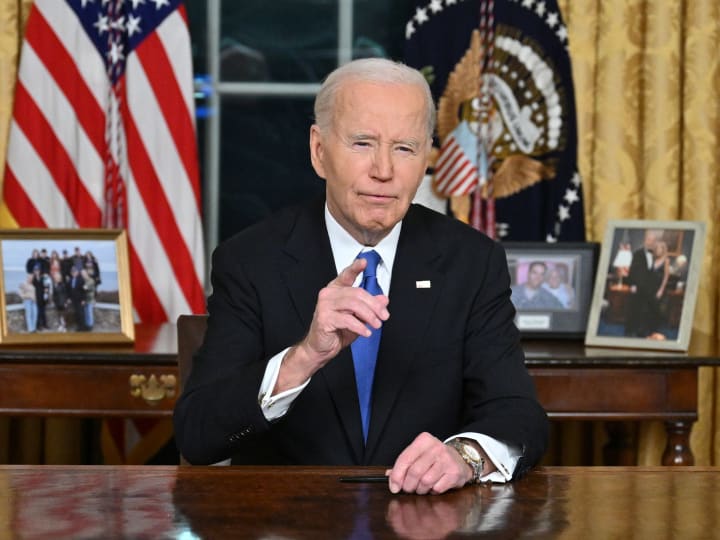 Biden memperingatkan tentang kekayaan ekstrem dan munculnya "kompleks industri teknologi".