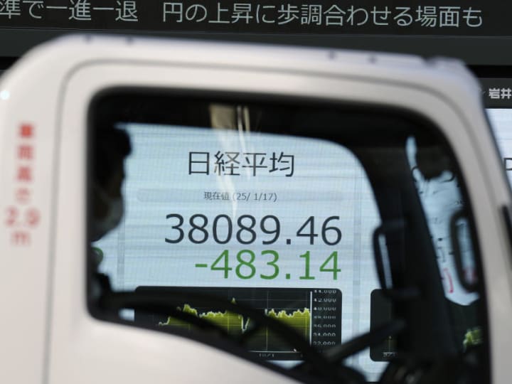 Pasar saham hari ini: Saham Asia merosot setelah China mengumumkan pertumbuhan ekonomi sebesar 5%.
