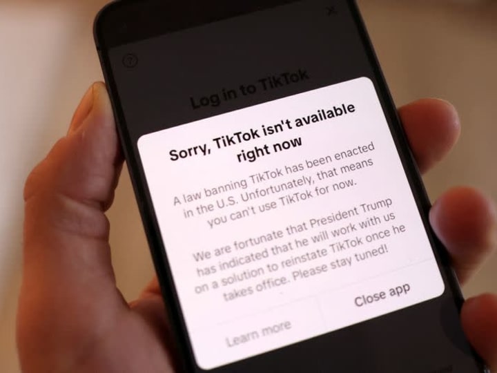 Aplikasi TikTok tidak tersedia di toko Apple dan Google di AS meskipun Trump menunda larangan tersebut.