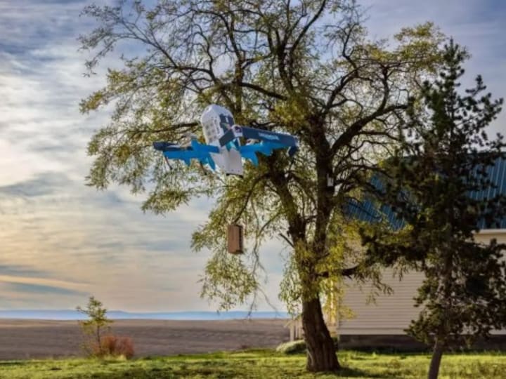Layanan drone Prime Air dari Amazon akan hadir di kota ini di Inggris.