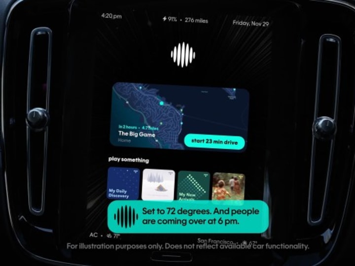 Ai Pin maker Humane mendemonstrasikan perangkat lunak AI untuk mobil, ponsel, dan speaker pintar.