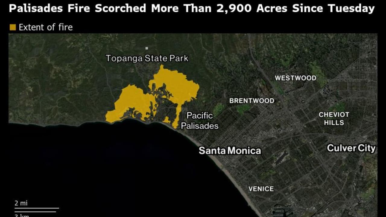 Los Angeles Tingkatkan Evakuasi Saat Kebakaran Palisades Membesar