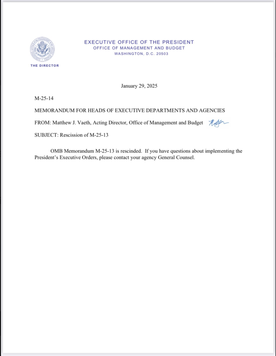 Trump Cabut Memo Pembekuan Dana Federal, Tetap Kontrol Pengeluaran Lewat Perintah Eksekutif