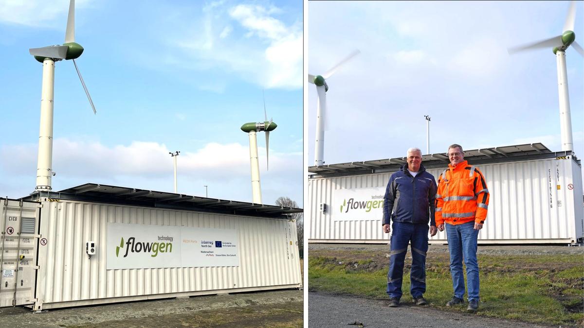 Pelabuhan Emden Terapkan Turbin Angin Kontainer untuk Energi Hijau Praktis