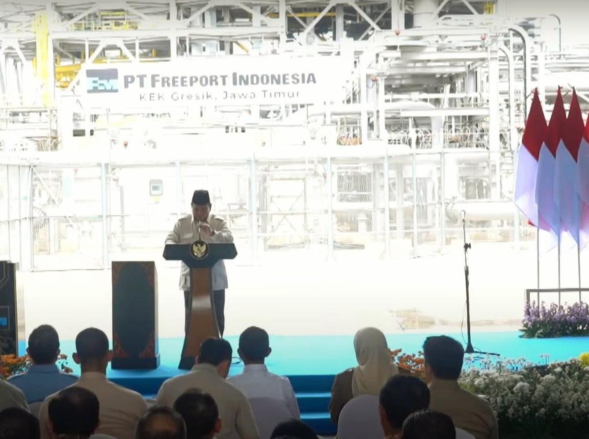 Prabowo Resmikan Pabrik Emas Terbesar di Gresik, Dongkrak Nilai Tambah Tambang