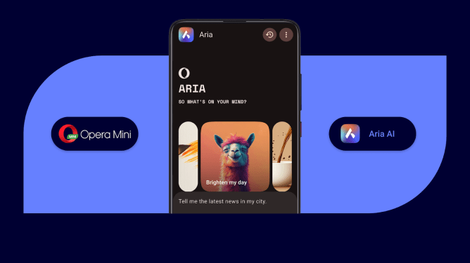 Opera Mini Hadirkan Asisten AI Aria untuk Pengguna Android dengan Perangkat Low-End