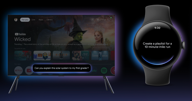 Google Luncurkan Gemini, Asisten AI Baru di Jam Tangan dan Google TV