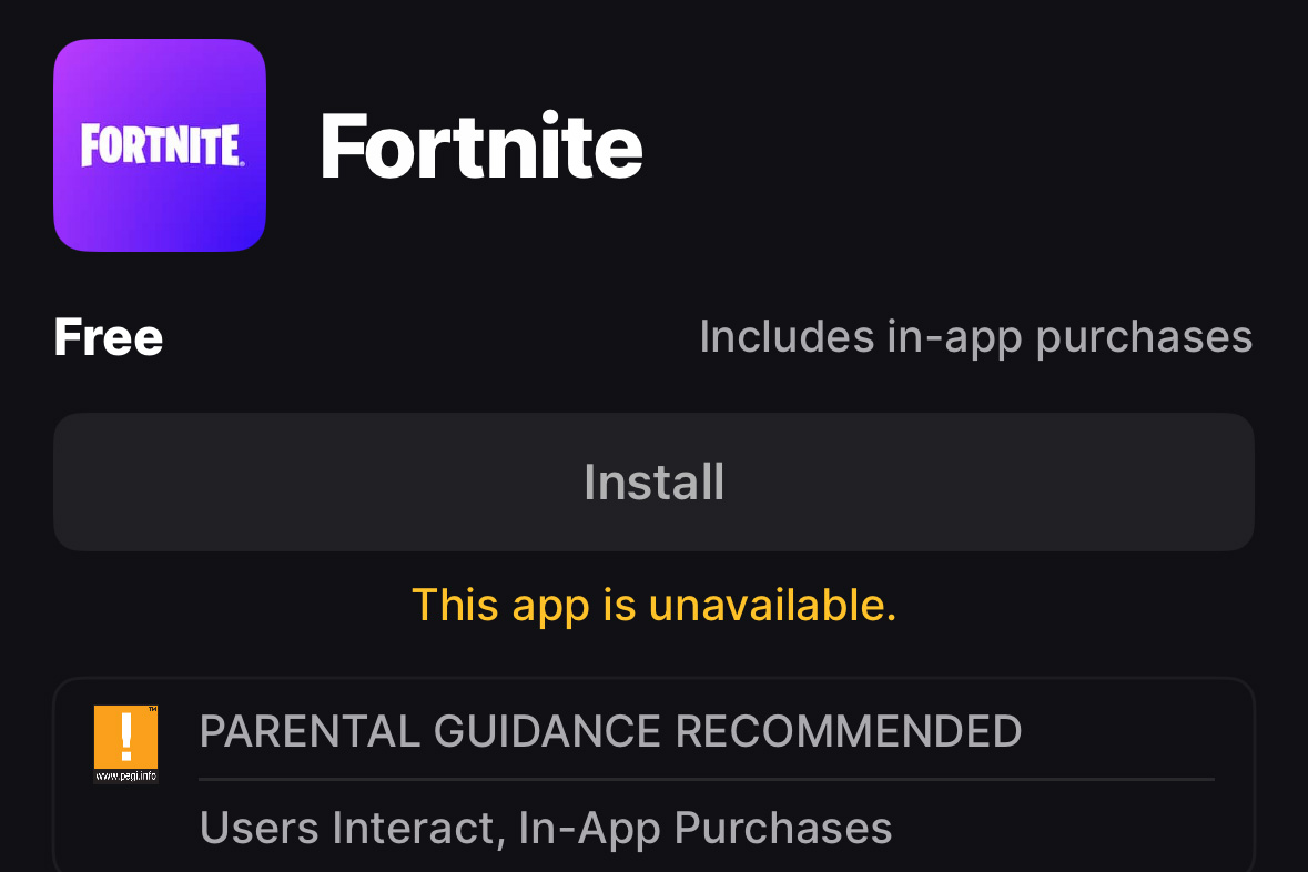 Apple Blokir Kembalinya Fortnite di iOS Setelah Pertarungan Hukum Panjang