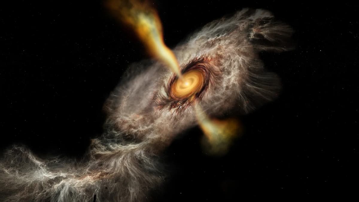 Penampakan Langsung Bintang Masif Muda yang Sedang Menghisap Gas