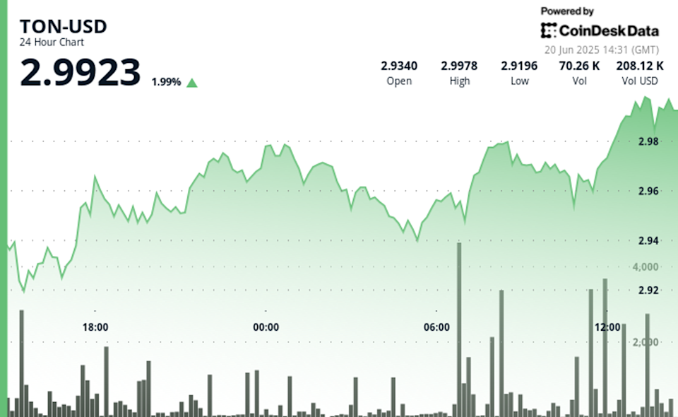 Harga TON Melonjak Lewati Rp 49.34 ribu ($3) Didukung Lonjakan Volume Perdagangan