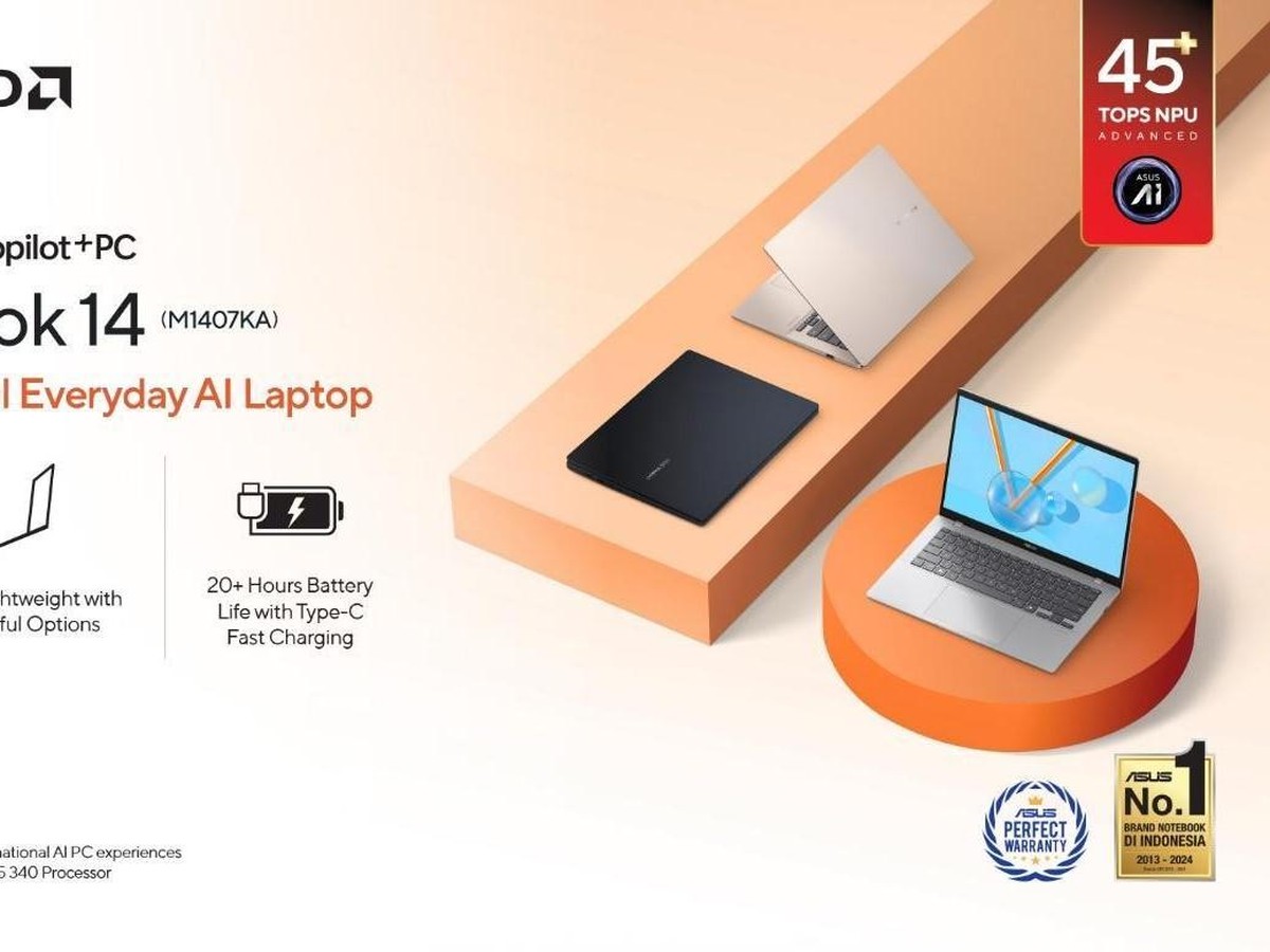 ASUS Vivobook 14 M1407KA: Laptop AI Terjangkau dan Bertenaga untuk Produktivitas Harian
