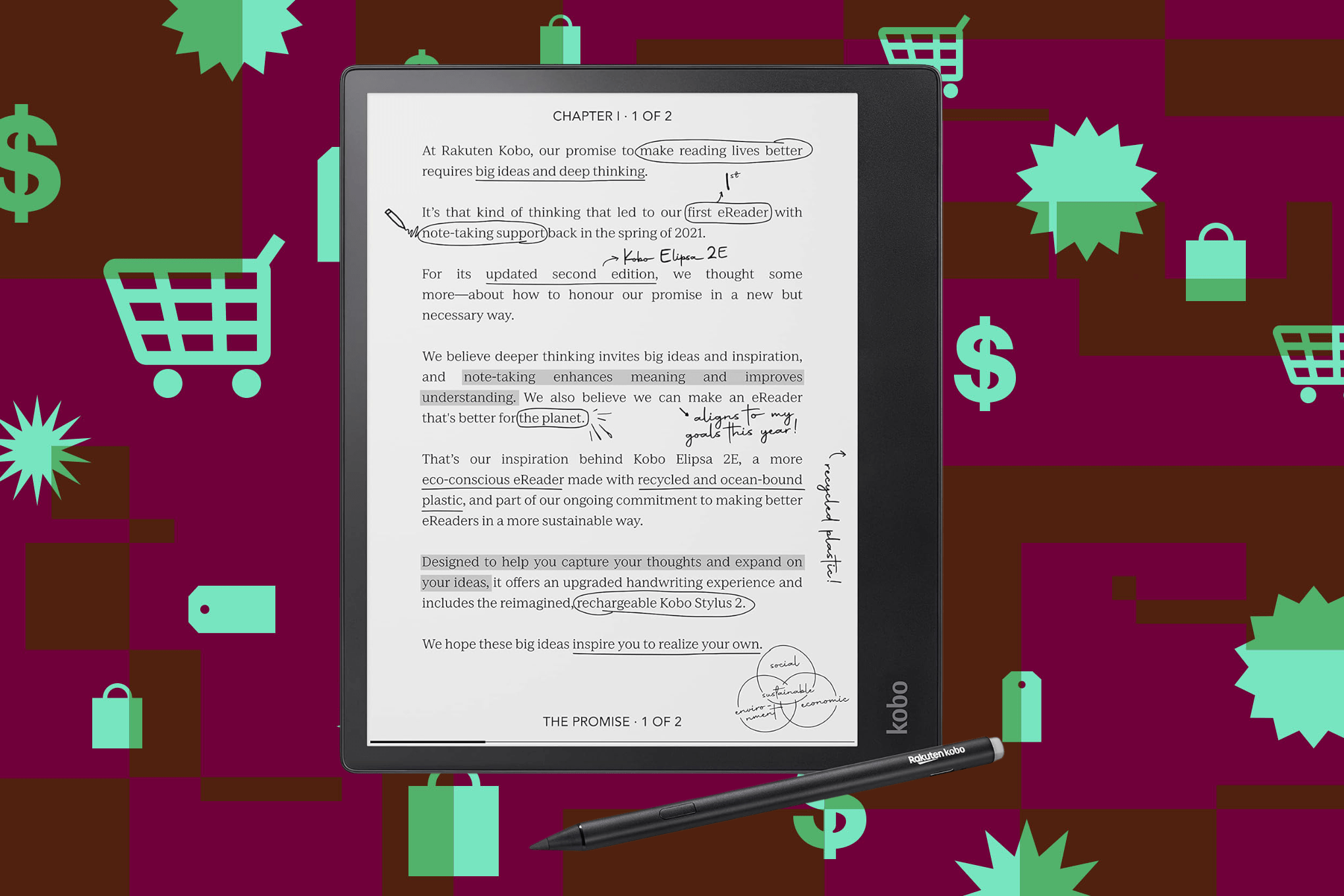 Diskon Perangkat E-Reader Kobo Terbaik dengan Fitur Menulis dan Warna