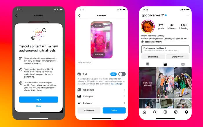 Instagram Hadirkan Trial Reels untuk Uji dan Tingkatkan Jangkauan Konten