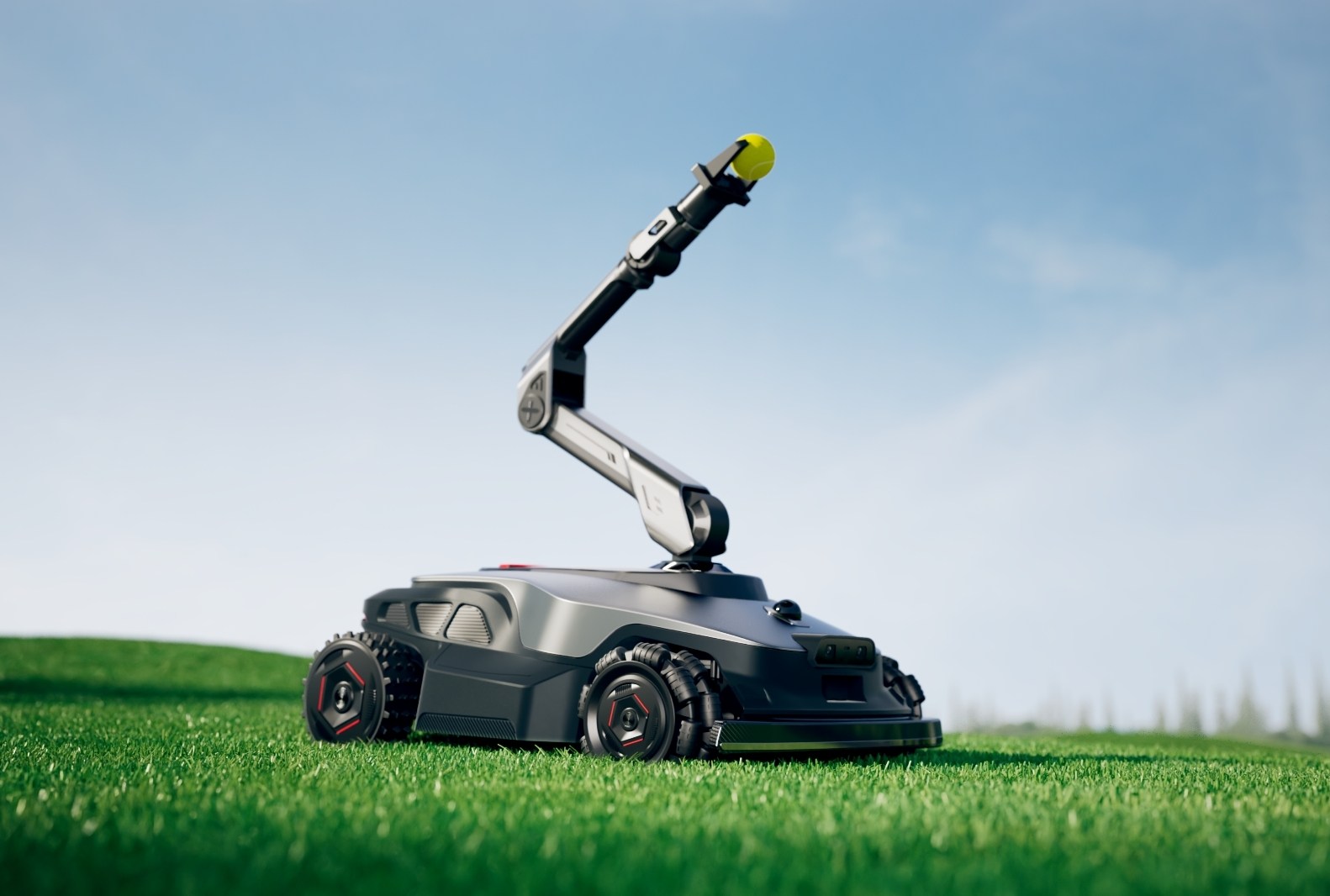 NexLawn Master X: Robot Pemotong Rumput dengan Lengan Mekanik Inovatif