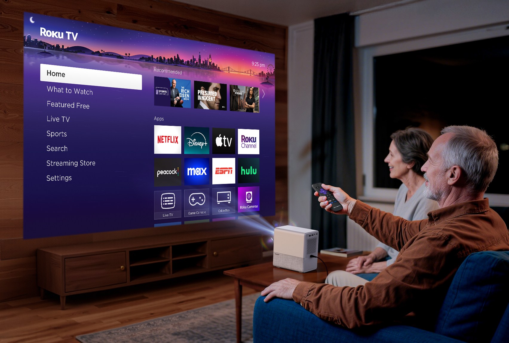 Aurzen D1R Cube: Proyektor Portabel Pertama dengan Roku TV OS dan Harga Terjangkau