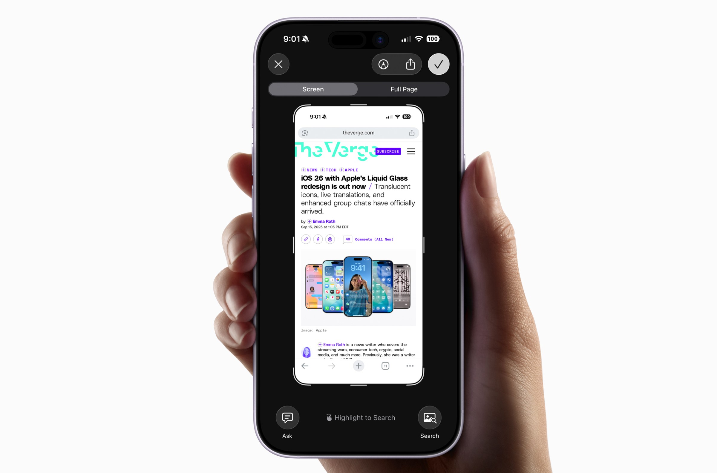 Cara Mudah Matikan Pratinjau Layar Penuh Screenshot di iOS 26